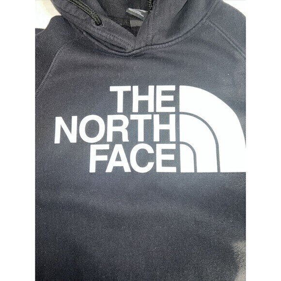The North Face Hoodie Womens Size Medium Giant Logo Black And White‎ - Picture 4 of 7